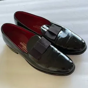 Allen Edmonds Ritz Black Patent Leather Tuxedo Opera Pumps with Grosgrain Bow 12 Allen Edmonds | Shoes | Allen Edmonds Ritz Patent Leather  main image 2
